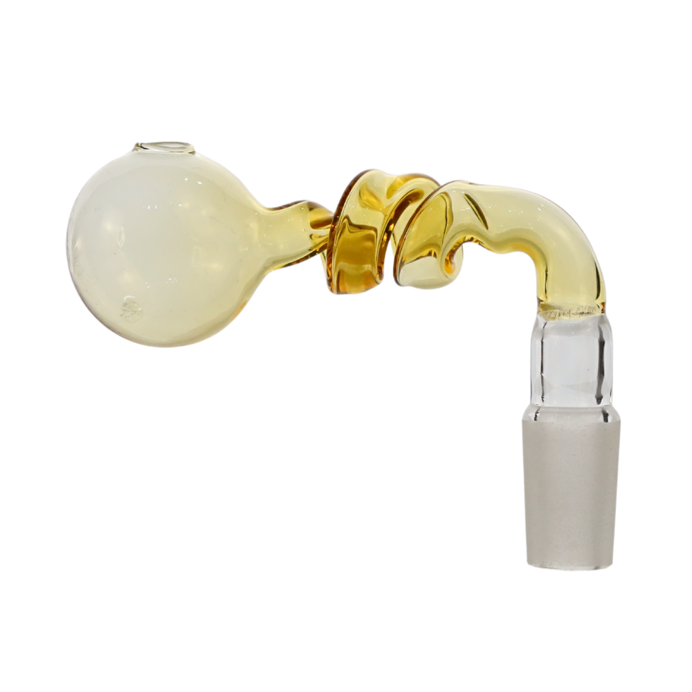 14mm 90 Degree Coloured Twisted Glass Oil Burner