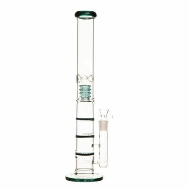 18" Quad Pumper Glass Rig Green