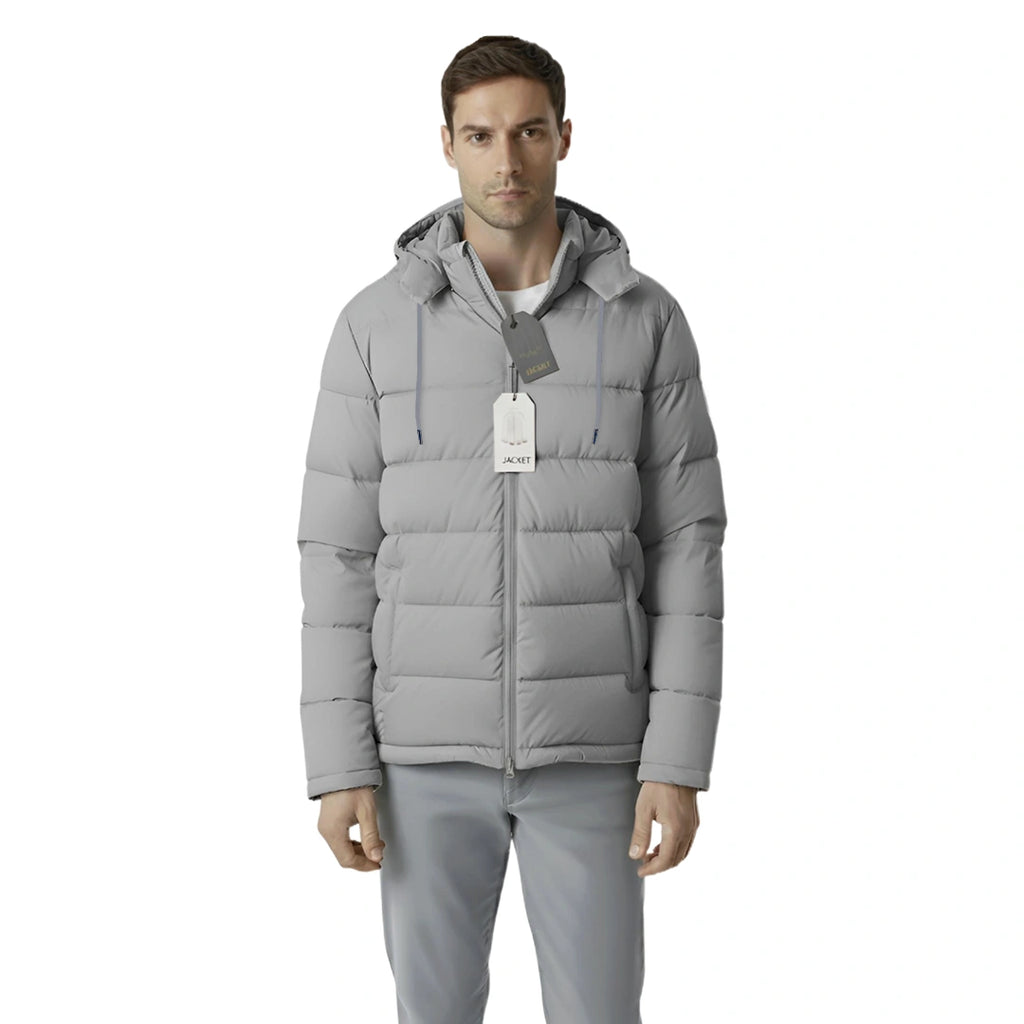 Sky Grey Men’s Waterproof Puffer Jacket