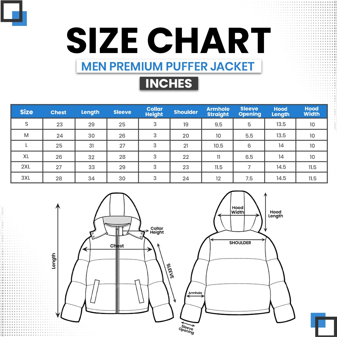 Sky Grey Men’s Waterproof Puffer Jacket