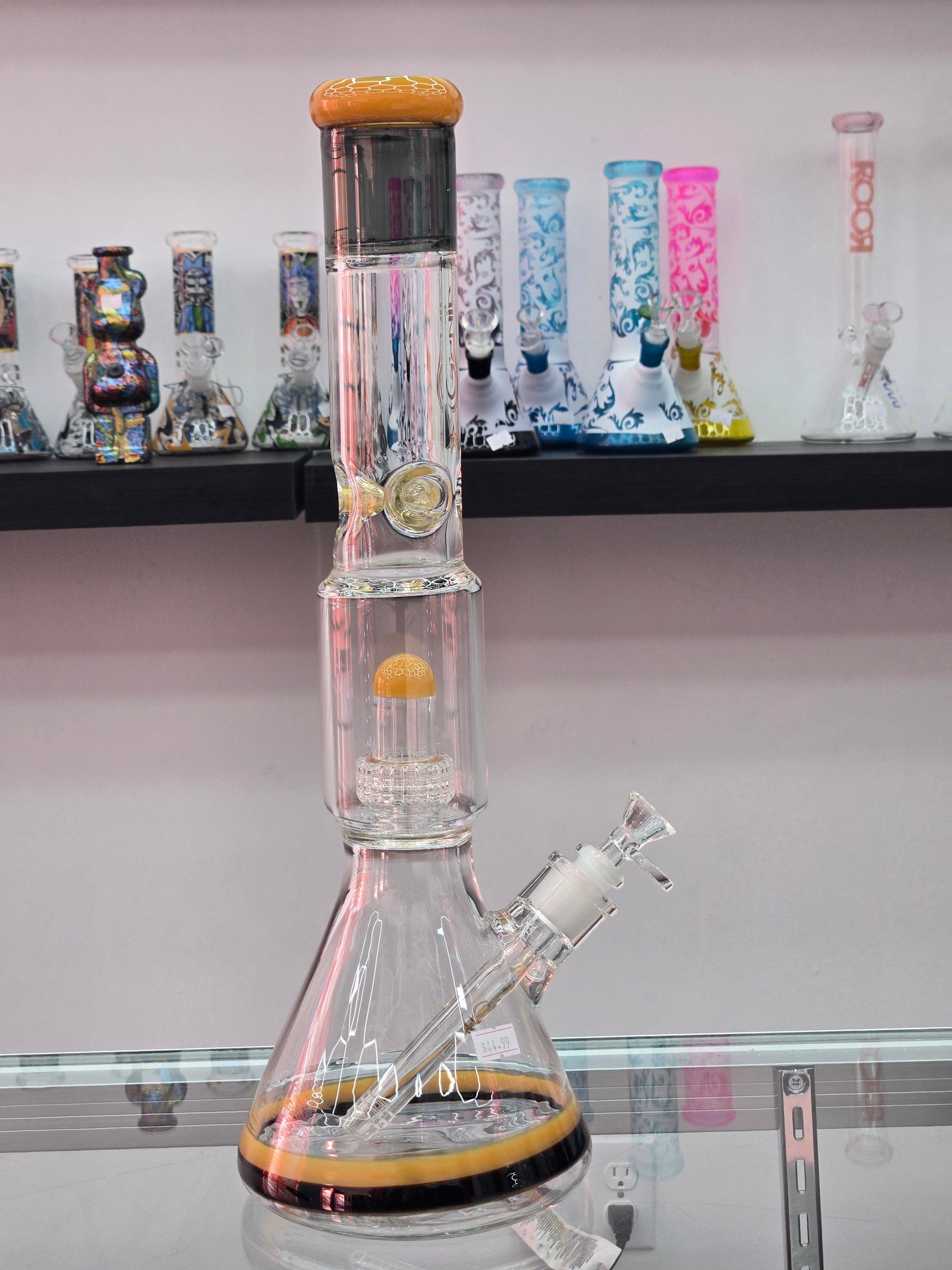 17" Genie Percolator Bong Yellow