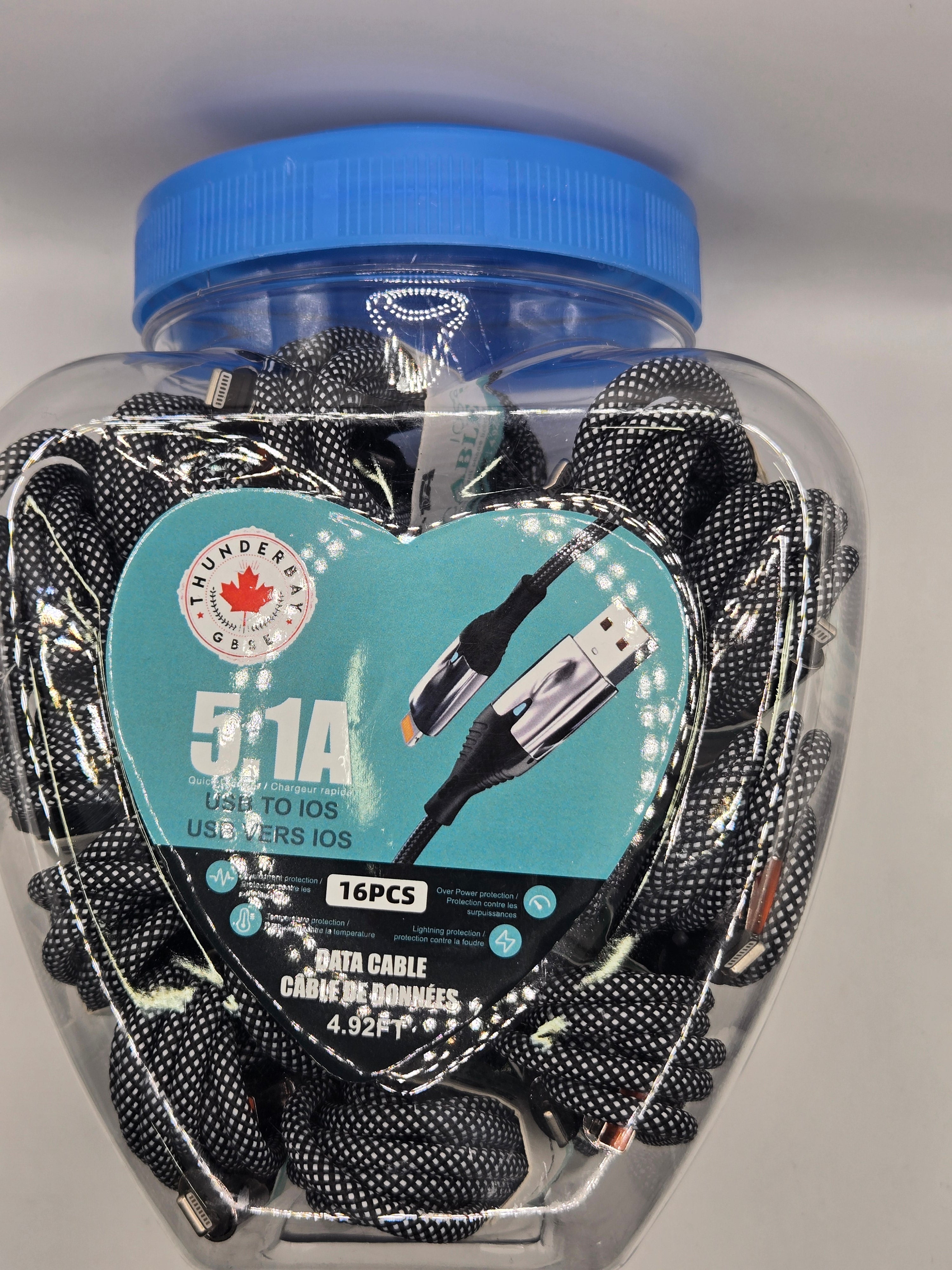 5.1A Usb To ios 4.92ft Charging Cable