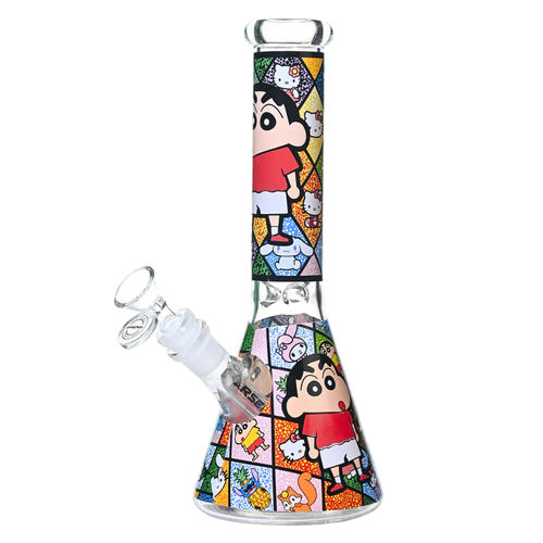 10" 5mm Arsenal Cartoon Collage Beaker