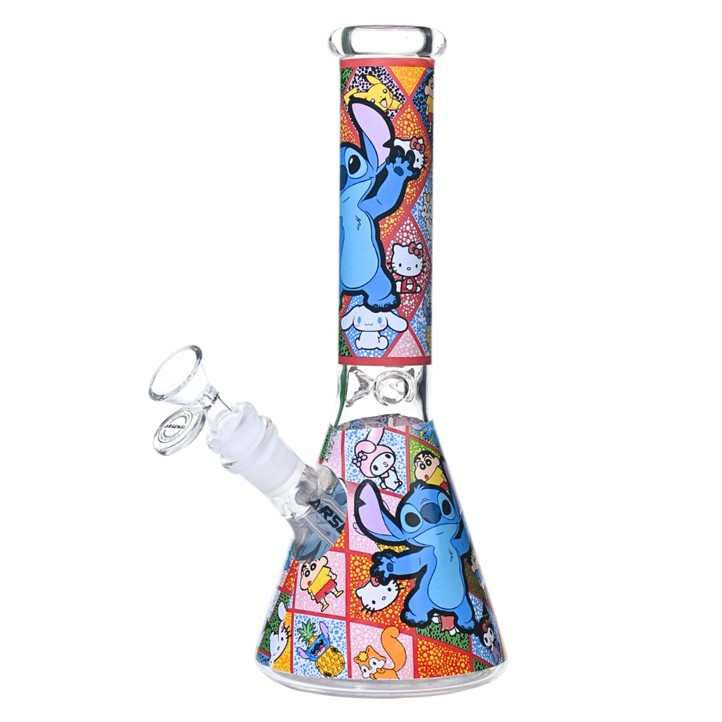 10" 5mm Arsenal Cartoon Collage Beaker