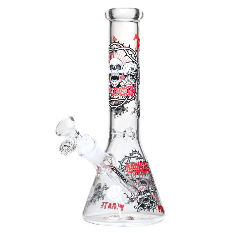 10" 5mm Arsenal Rebel Skull Beaker