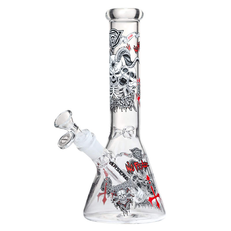 10" 5mm Arsenal Rebel Skull Beaker