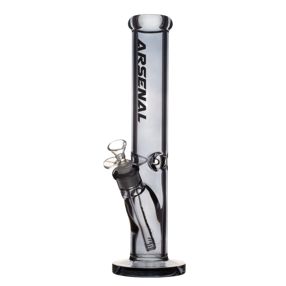 14" 5mm Arsenal Straight Stem Glass Bong Black