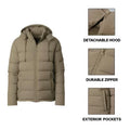 Sky Grey Men’s Waterproof Puffer Jacket