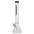 18" Arsenal Colored Rim Beaker Bong Black
