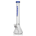 18" Arsenal Colored Rim Beaker Bong Blue