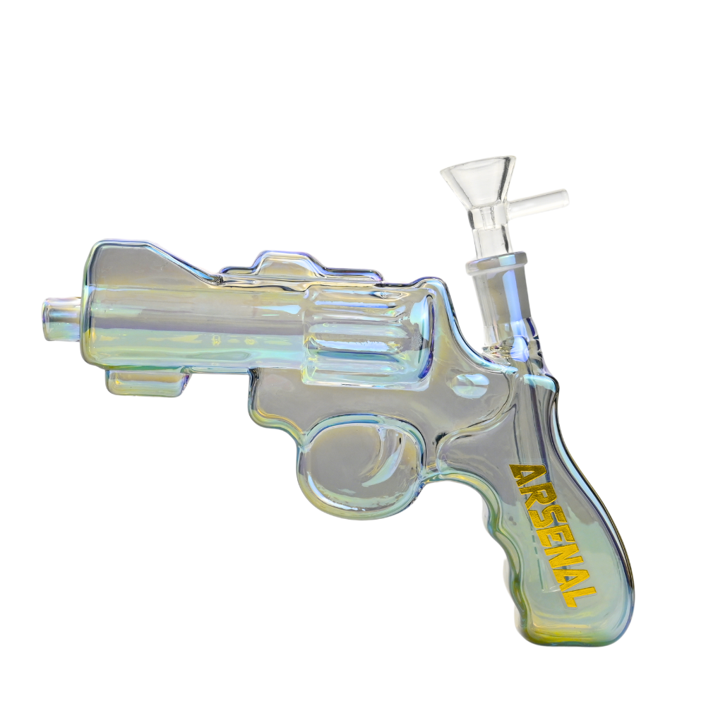 10" Arsenal Six-Shooter Glass Bong Green