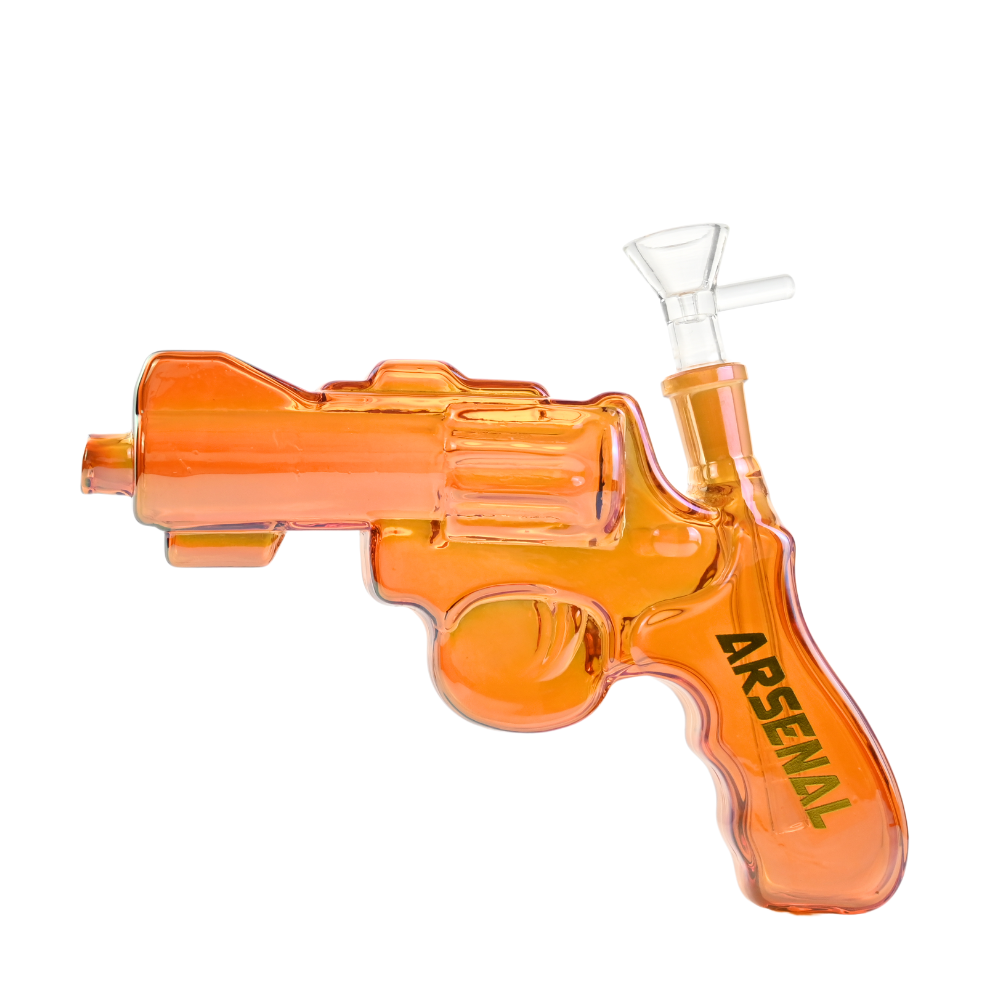 10" Arsenal Six-Shooter Glass Bong Red Wine
