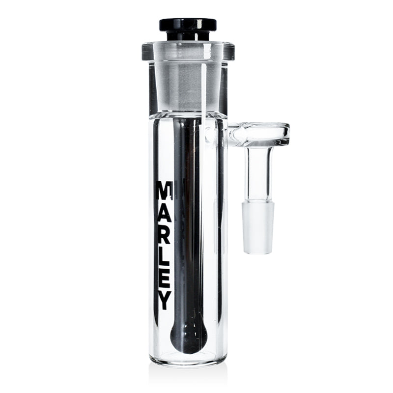 14mm 90 Degree Marley Male Tube Ashcatcher w/ Downstem Black