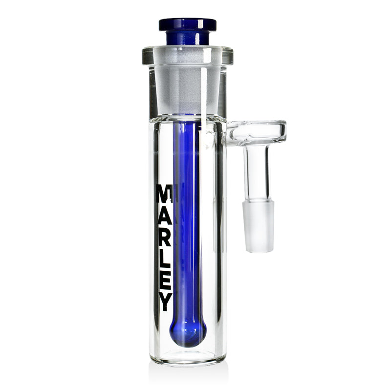 14mm 90° Marley Male Tube Ashcatcher with Downstem Blue