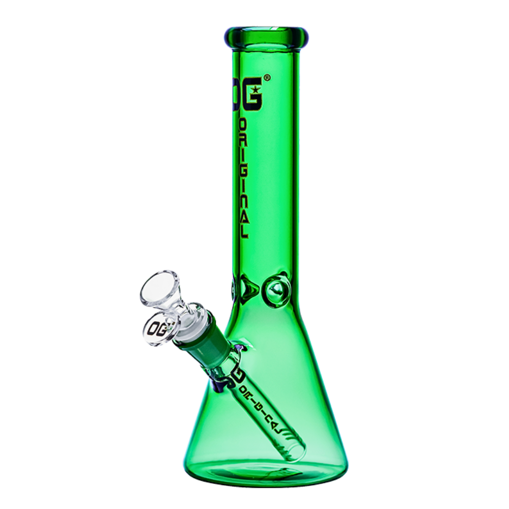 10" 4mm OG Original Colored Bong Green (og 694 GR)