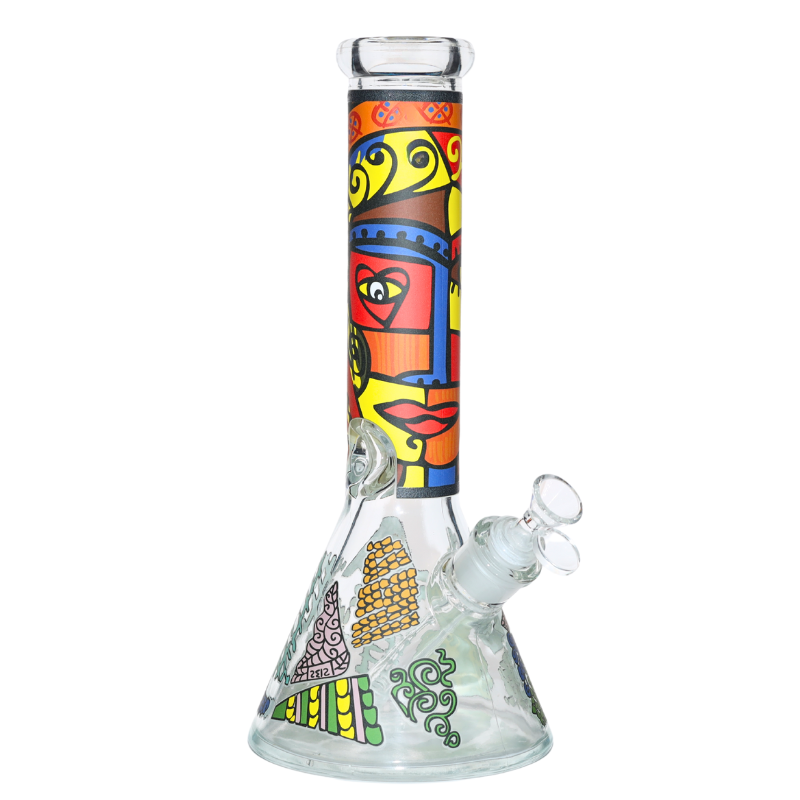 12" 7mm Fusion Art Glass Bong w/ Gift Box (Design B)