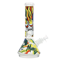 12.5" 7mm Trippy Toons Glass Bong w/ Gift Box (Design A)