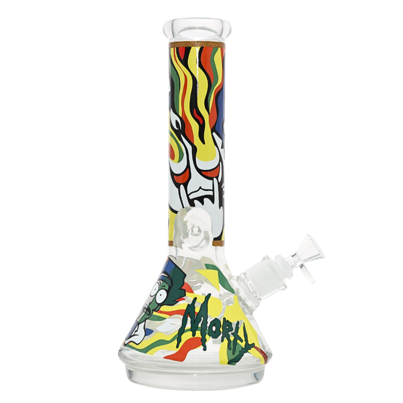 12.5" 7mm Trippy Toons Glass Bong w/ Gift Box (Design A)