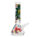 12.5" 7mm Trippy Toons Glass Bong w/ Gift Box (Design B)