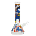 12.5" 7mm Trippy Toons Glass Bong w/ Gift Box (Design C)