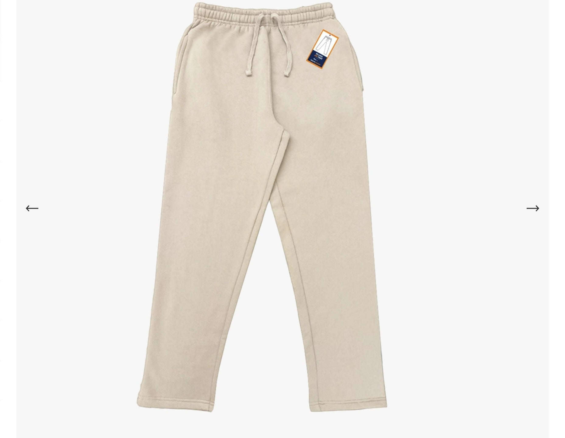 Blank Unisex Cream Relaxed Joggers