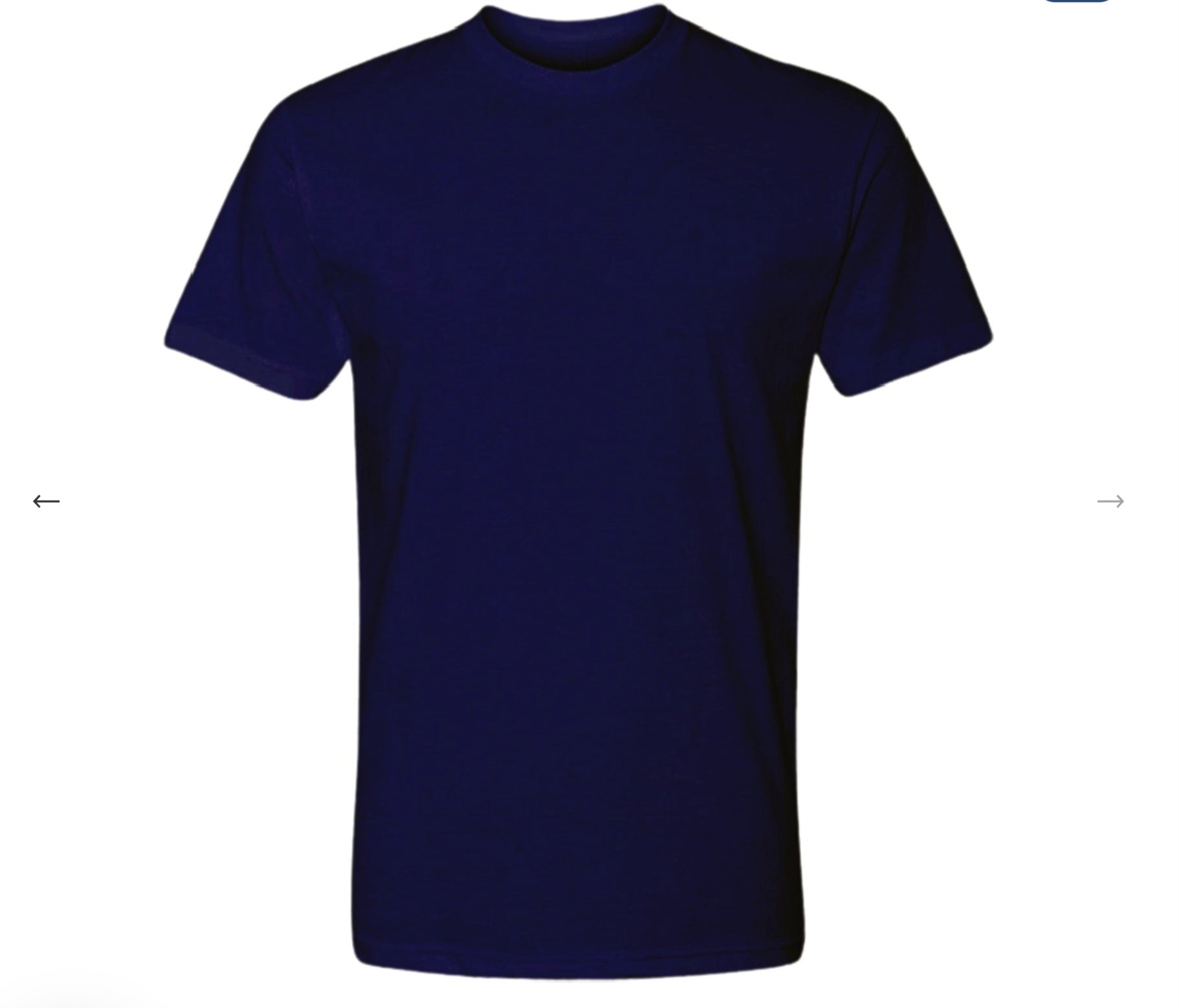 Blank Unisex Navy Blue T-shirt