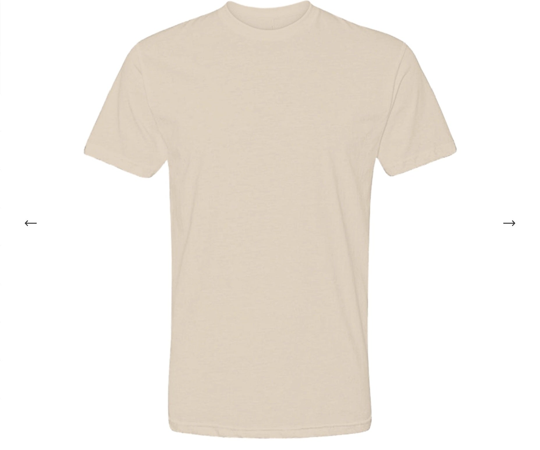 Blank Unisex Cream T-shirt
